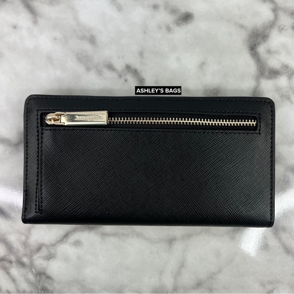 Kate Spade Madison Medium Satchel & Large Slim Bifold Wallet In Black - Picture 13 of 15